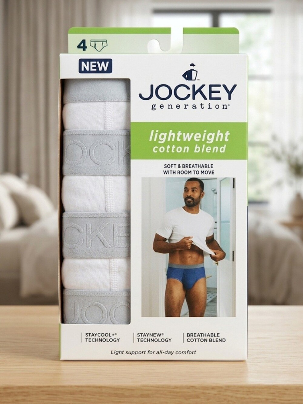 4 Pack Lightweight Briefs